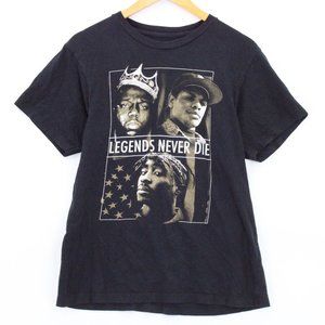 Original Flavor Shirt Mens Black Short Sleeve Legends Never Die Graphic Logo M